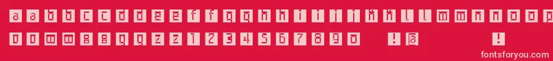 Fonte Archetypobricksinvers – fontes rosa em um fundo vermelho