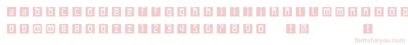 フォントArchetypobricksinvers – 白い背景にピンクのフォント