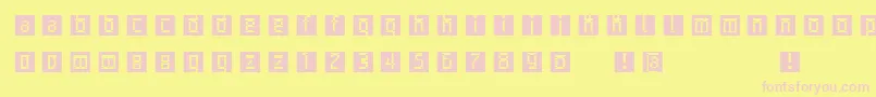 Archetypobricksinvers Font – Pink Fonts on Yellow Background