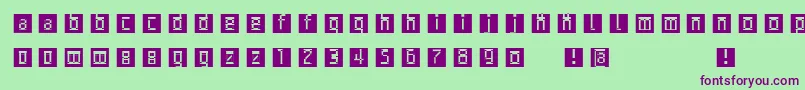 Archetypobricksinvers Font – Purple Fonts on Green Background