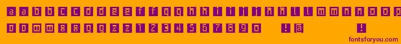 Police Archetypobricksinvers – polices violettes sur fond orange