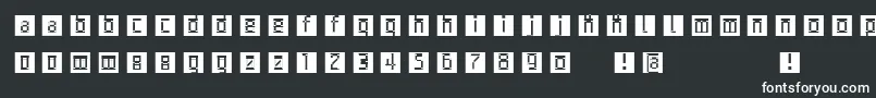 Archetypobricksinvers-fontti – valkoiset fontit mustalla taustalla
