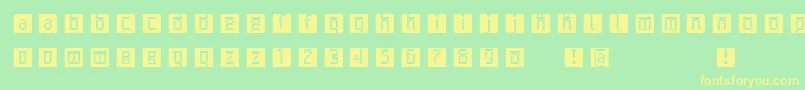 Archetypobricksinvers Font – Yellow Fonts on Green Background