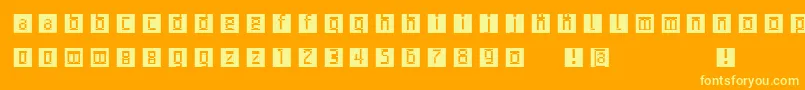 Шрифт Archetypobricksinvers – жёлтые шрифты на оранжевом фоне