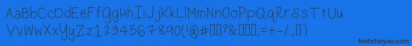 MissMonkey Font – Black Fonts on Blue Background