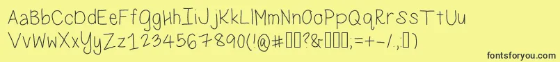 MissMonkey Font – Black Fonts on Yellow Background