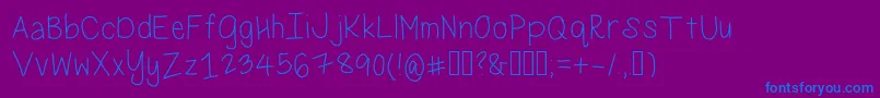 MissMonkey Font – Blue Fonts on Purple Background