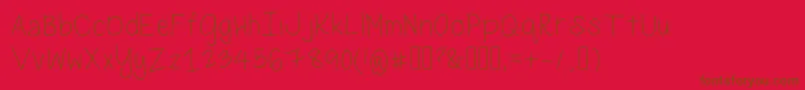 MissMonkey Font – Brown Fonts on Red Background