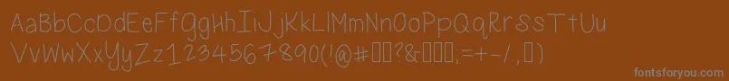 Шрифт MissMonkey – серые шрифты на коричневом фоне