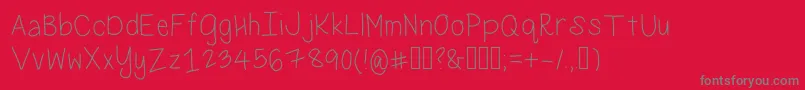 Police MissMonkey – polices grises sur fond rouge