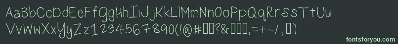 Czcionka MissMonkey – zielone czcionki na czarnym tle