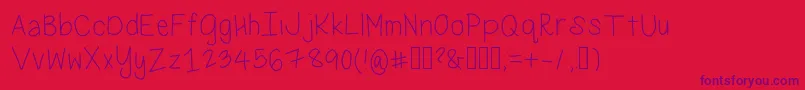 MissMonkey Font – Purple Fonts on Red Background