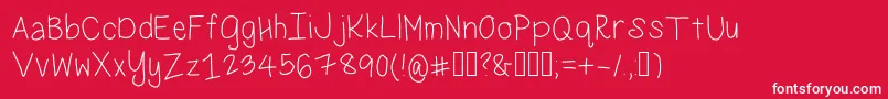 MissMonkey Font – White Fonts on Red Background