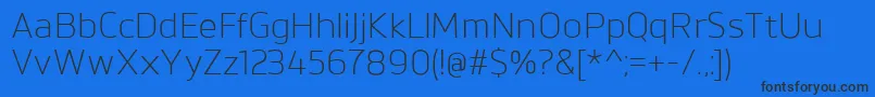 BrokmanLight-Schriftart – Schwarze Schriften auf blauem Hintergrund