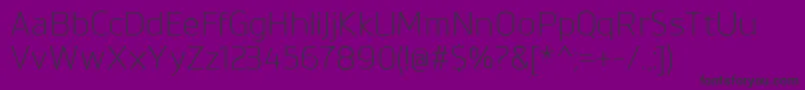 fuente BrokmanLight – Fuentes Negras Sobre Fondo Morado