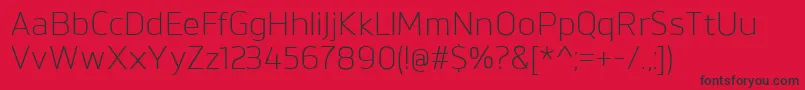 BrokmanLight Font – Black Fonts on Red Background