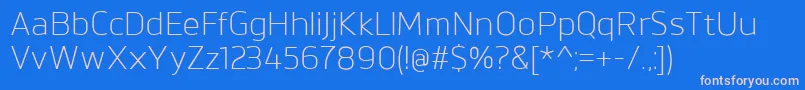 フォントBrokmanLight – ピンクの文字、青い背景