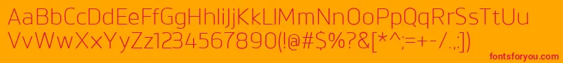 BrokmanLight Font – Red Fonts on Orange Background