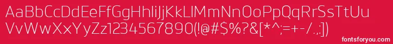 BrokmanLight Font – White Fonts on Red Background