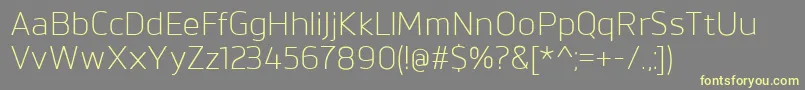 BrokmanLight Font – Yellow Fonts on Gray Background