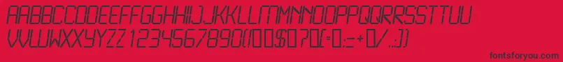 LcdL Font – Black Fonts on Red Background