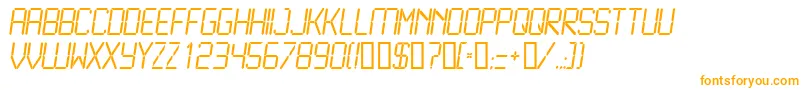 LcdL Font – Orange Fonts on White Background