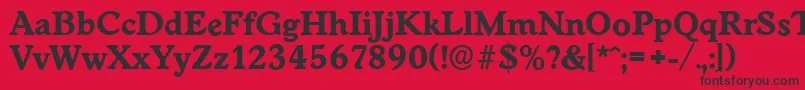 WorcesterserialXboldRegular Font – Black Fonts on Red Background