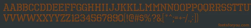 OctinPrisonRg Font – Brown Fonts on Black Background