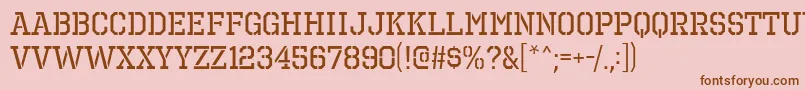 OctinPrisonRg Font – Brown Fonts on Pink Background