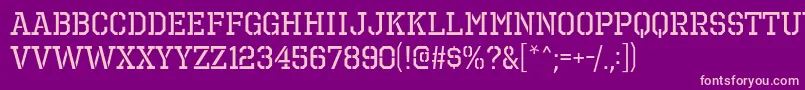 OctinPrisonRg Font – Pink Fonts on Purple Background