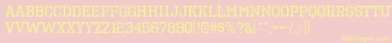 OctinPrisonRg Font – Yellow Fonts on Pink Background