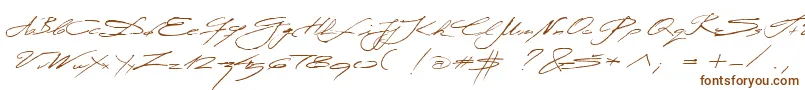 Шрифт Miodrag – коричневые шрифты на белом фоне