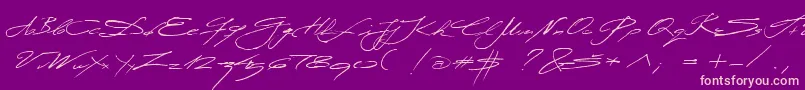 Miodrag Font – Pink Fonts on Purple Background