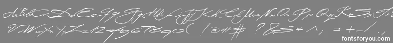Miodrag Font – White Fonts on Gray Background