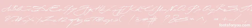 Miodrag Font – White Fonts on Pink Background