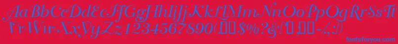 Bahiascriptssk Font – Blue Fonts on Red Background