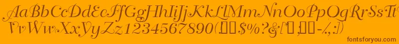 Bahiascriptssk Font – Brown Fonts on Orange Background