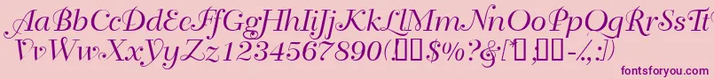 Bahiascriptssk Font – Purple Fonts on Pink Background