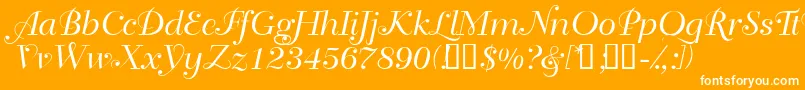 Bahiascriptssk Font – White Fonts on Orange Background