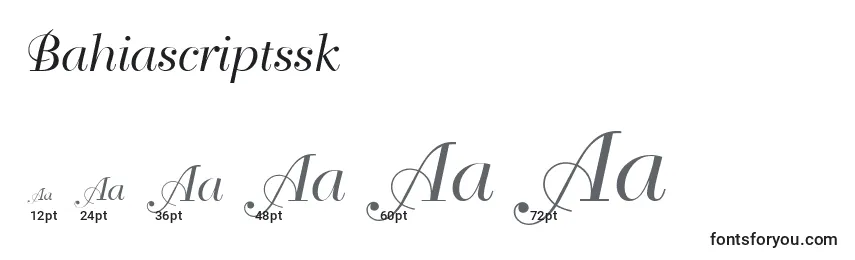Размеры шрифта Bahiascriptssk