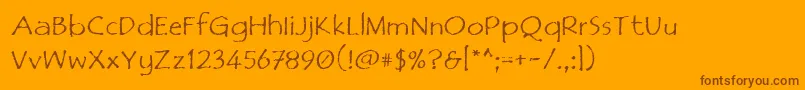 Film Font – Brown Fonts on Orange Background