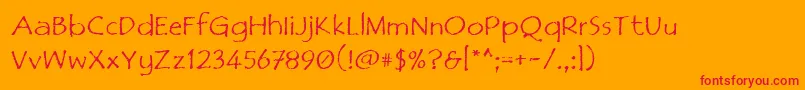 Film Font – Red Fonts on Orange Background