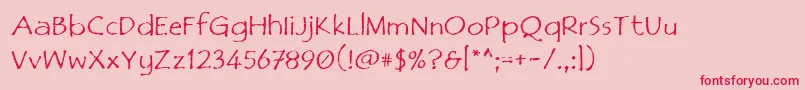 Film Font – Red Fonts on Pink Background