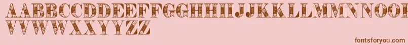 Tendrilspersonaluse Font – Brown Fonts on Pink Background