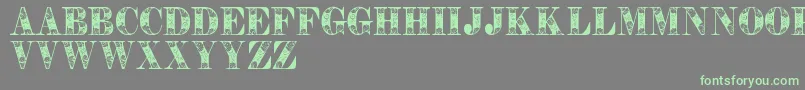 Tendrilspersonaluse Font – Green Fonts on Gray Background