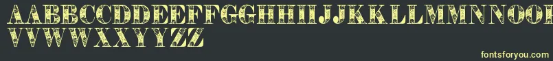 Tendrilspersonaluse Font – Yellow Fonts on Black Background