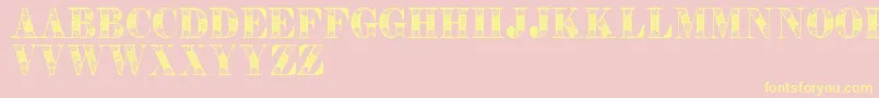 Tendrilspersonaluse Font – Yellow Fonts on Pink Background