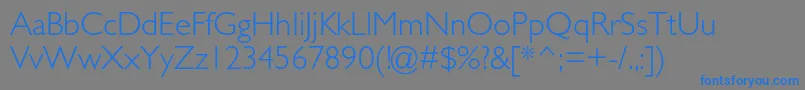 フォントGillsansstdLight – 灰色の背景に青い文字