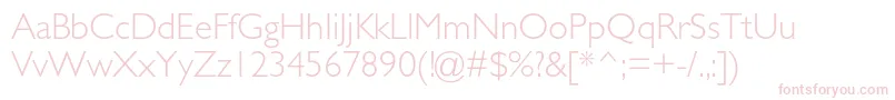 GillsansstdLight Font – Pink Fonts on White Background
