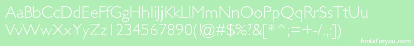 GillsansstdLight Font – White Fonts on Green Background
